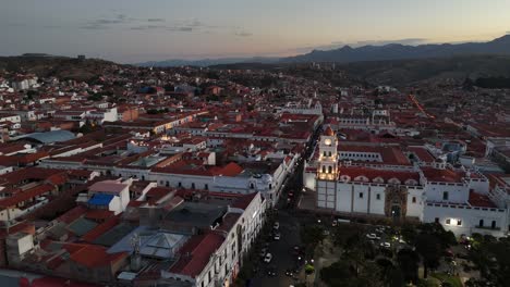sucre ciudad capital de bolivia boliviano drone vista aérea sur américa casa de la libertad chuquisaca