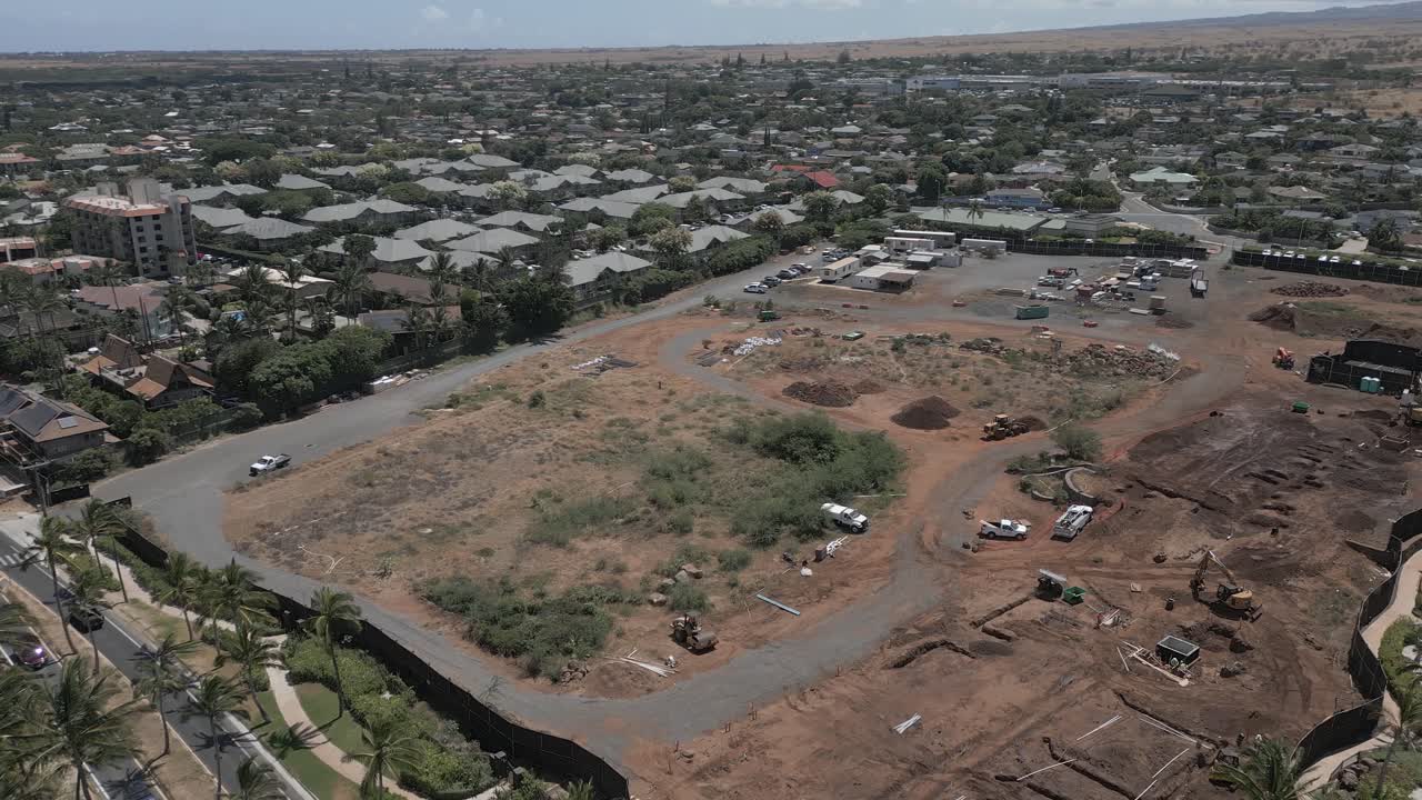Pemandangan udara lokasi konstruksi, calon lokasi Hilton Maui Bay Villas