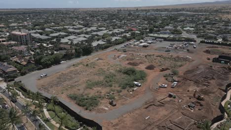 Antena-Del-Sitio-De-Construcción,-Futuro-Hogar-De-Hilton-Maui-Bay-Villas