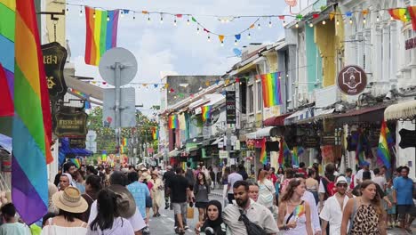 patpong street scene during a pride celebration