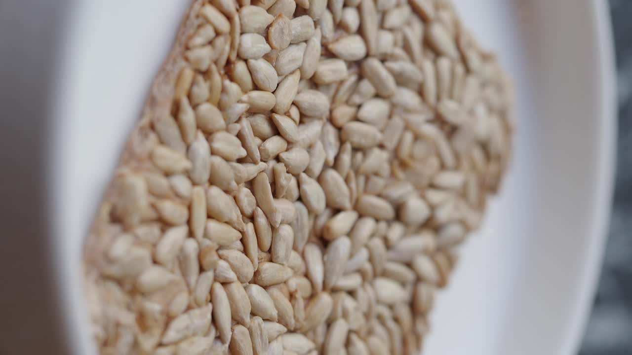 Sunflower Seed Crackers on a Plate
