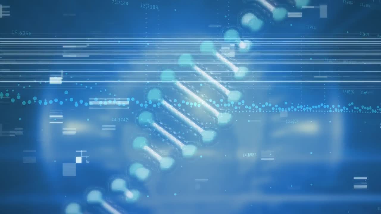 dna 가닥에 대한 간섭의 애니메이션