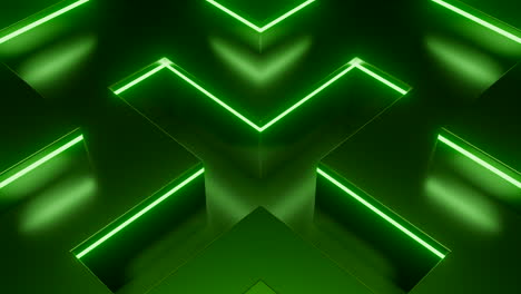 patrón geométrico de neón verde abstracto