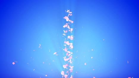 espiral partícula brillante de las flores de cerezo. patrón sakura. baile de cerezo japonés. vórtice de pétalos rosados. animación de bucle abstracto.