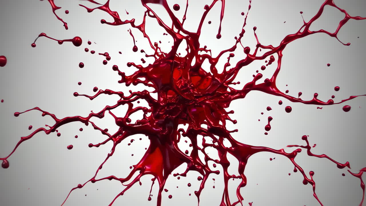 explosión de líquido rojo