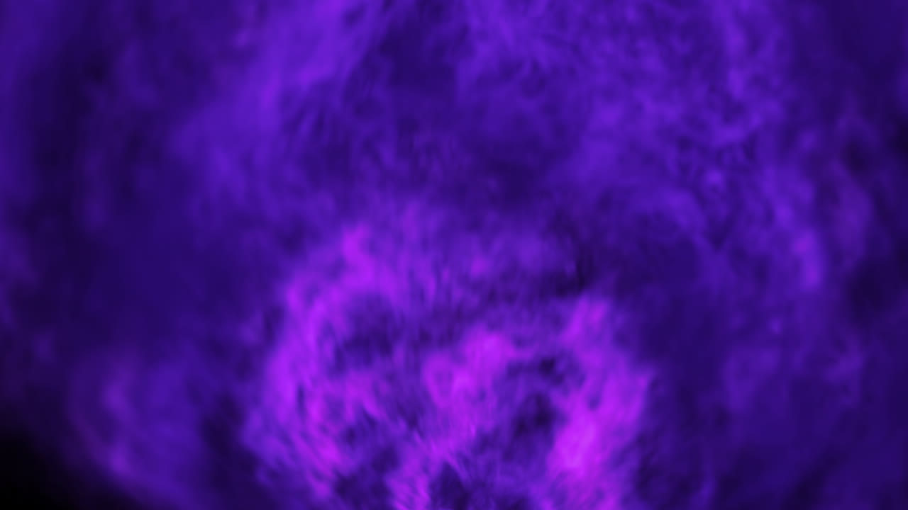 Purple Energy Smoke Liquid Fluid Waves Pulsing on Black Background with Motion Blur. Abstract Visual Motion Graphics Wallpaper Background. Add to VFX Composition.
