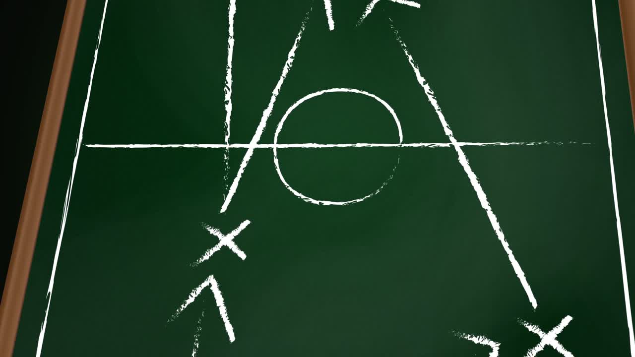 게임 플랜과 스포츠 필드의 애니메이션