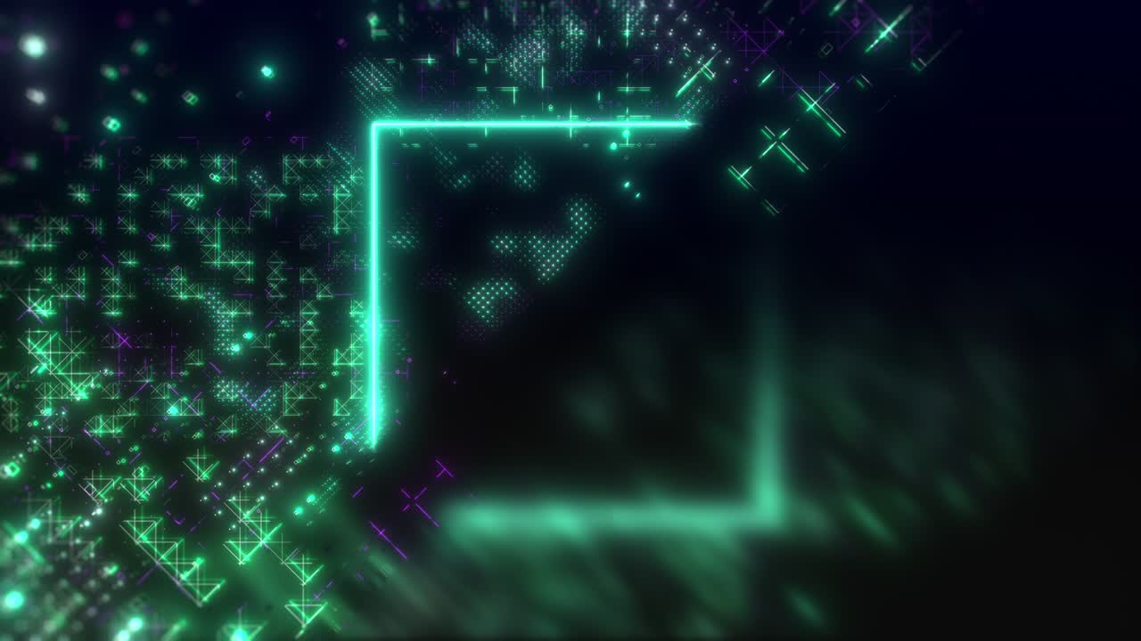 미래의 인터페이스 디지털 배경, 하이테크 루프 애니메이션