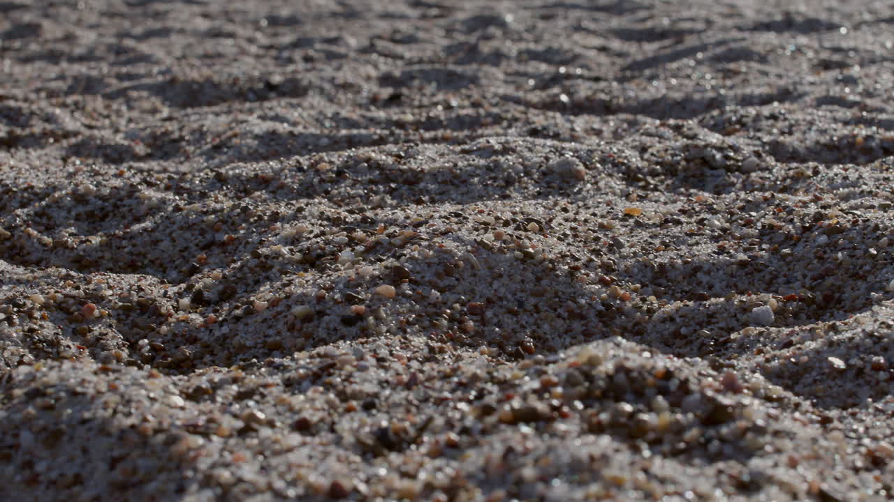 Close up of grains of sand on the beach