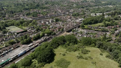 Ciudad-Del-Reino-Unido-Bewdley-Severn-Valley-Railway-Paisaje-Aéreo-Campo-Worcestershire-Verano