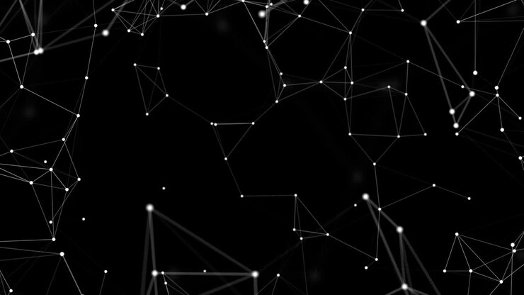Forme astratte 3D di plesso. Concetto di connessione e web. Sfondo in loop.
