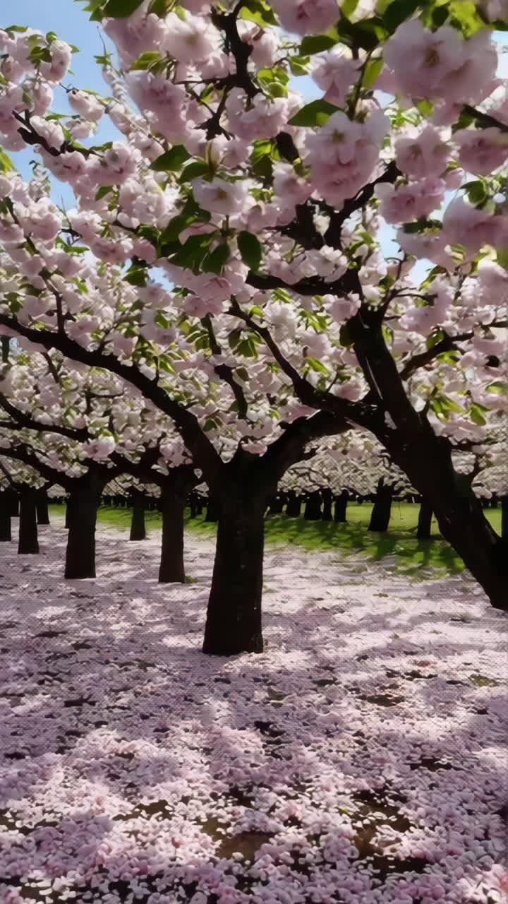 Cherry Blossoms in a Spring Orchard