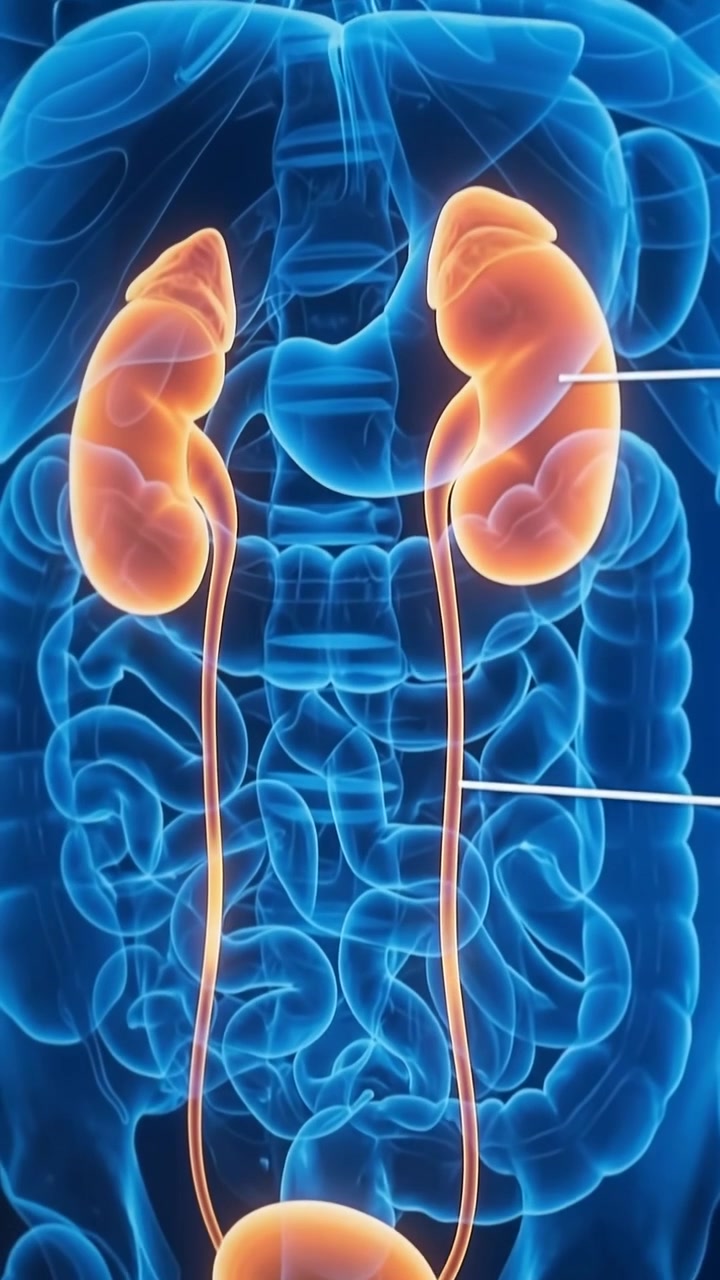 3D Medical Animation of Human Urinary System Anatomy