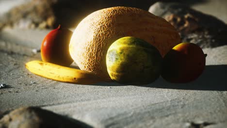 Desert-melon-on-the-sand-beach