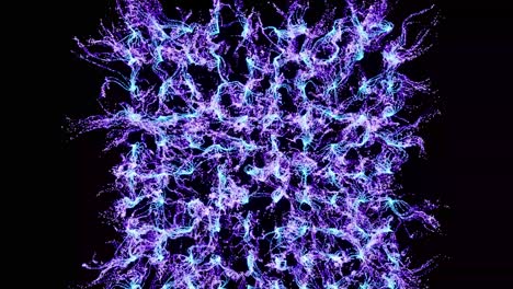 efectos visuales, vfx, sprays de partículas en fondo negro animación en 3d