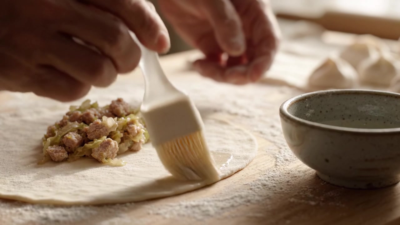 Crafting Delicious Dumplings: A Step-by-Step Guide to Preparing Homemade Dumplings with Savory Filling and Perfectly Shaped Wrappers