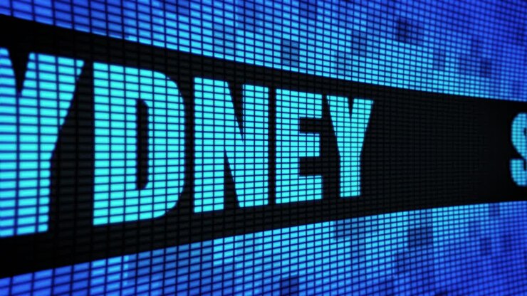 Display ticker finanziario di Sydney