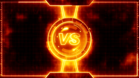 futuristische sport spel loop animatie. versus vechten achtergrond. radar neon digitaal scherm. versus spel controle interface element. gevecht vechten sportwedstrijd.