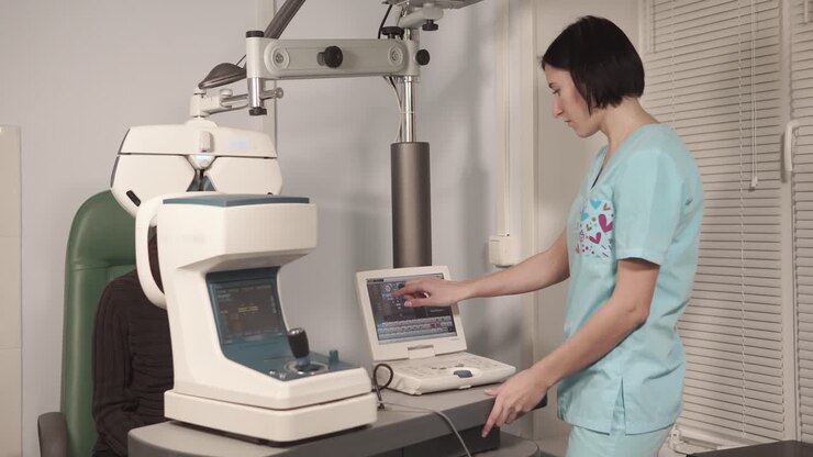 Eye Examination in a Medical Office