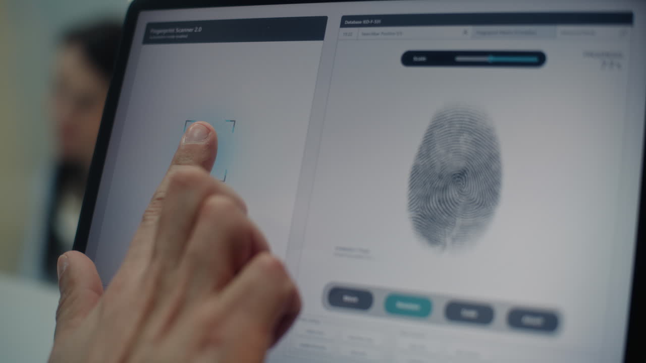 Fingerprint Scanning Process on a Tablet