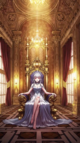a queen in her palace