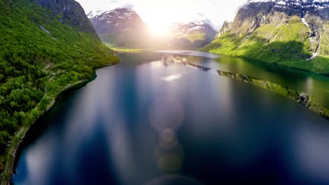 aerial footage from beautiful nature norway.