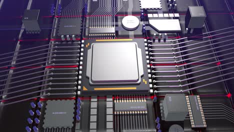 generic cpu processor with motherboard. ai technology.