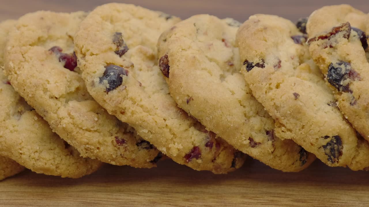 Truck shot of pile a delicious tasty recipe apple cookies homemade isolated on wooden table