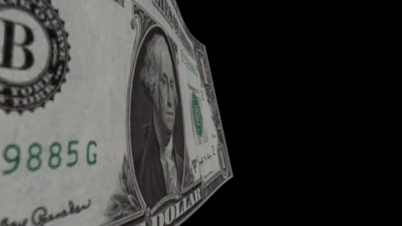 Primo piano di una banconota da un dollaro statunitense