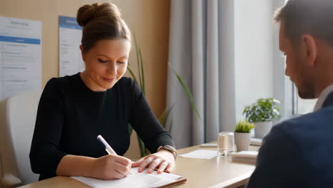 reunião de negócios ou entrevista de emprego