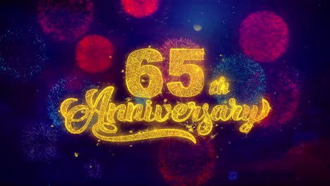65th anniversary celebration with fireworks