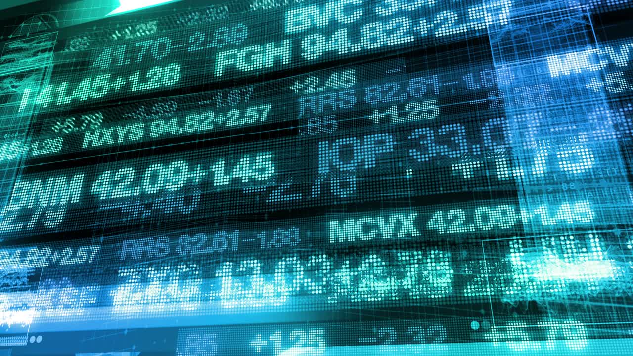 Stock Market Tickers - Digital Data Display Background