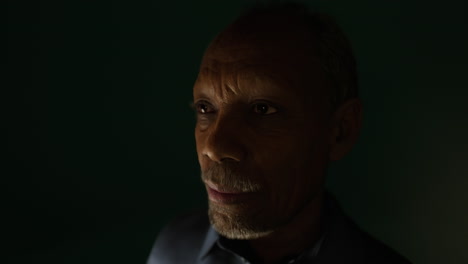 handsome african black man studio portrait