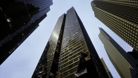 skyscrapers rising towards the sky in an urban landscape