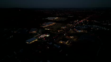 aerea della città in america di notte