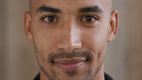 portrait of mixed race man smiling