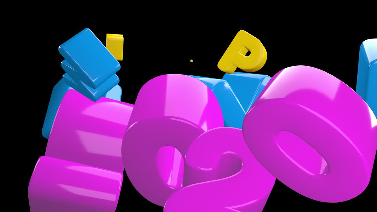 2020 nuevo año gráficos de movimiento imágenes de video.