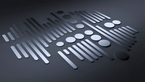 abstract metallic geometric pattern on dark background