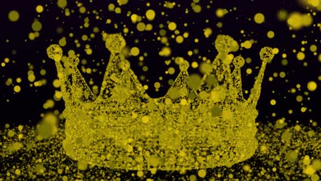 golden royal crown from particles rotating seamless loop 4k with bokeh golden particles.
it can be used in historical projects on medieval themes, vj screens, backgrounds