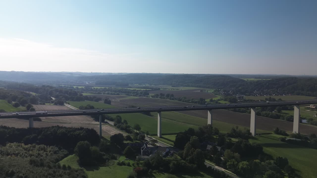 aerial view, highway, cologne, architecture, travel, connection, car, autobahn, germany, bridge, interstate, color image, transportation, transport, road, river, panorama