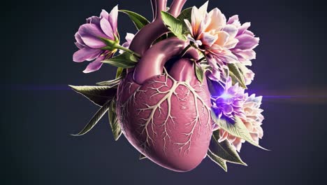 heart with flowers