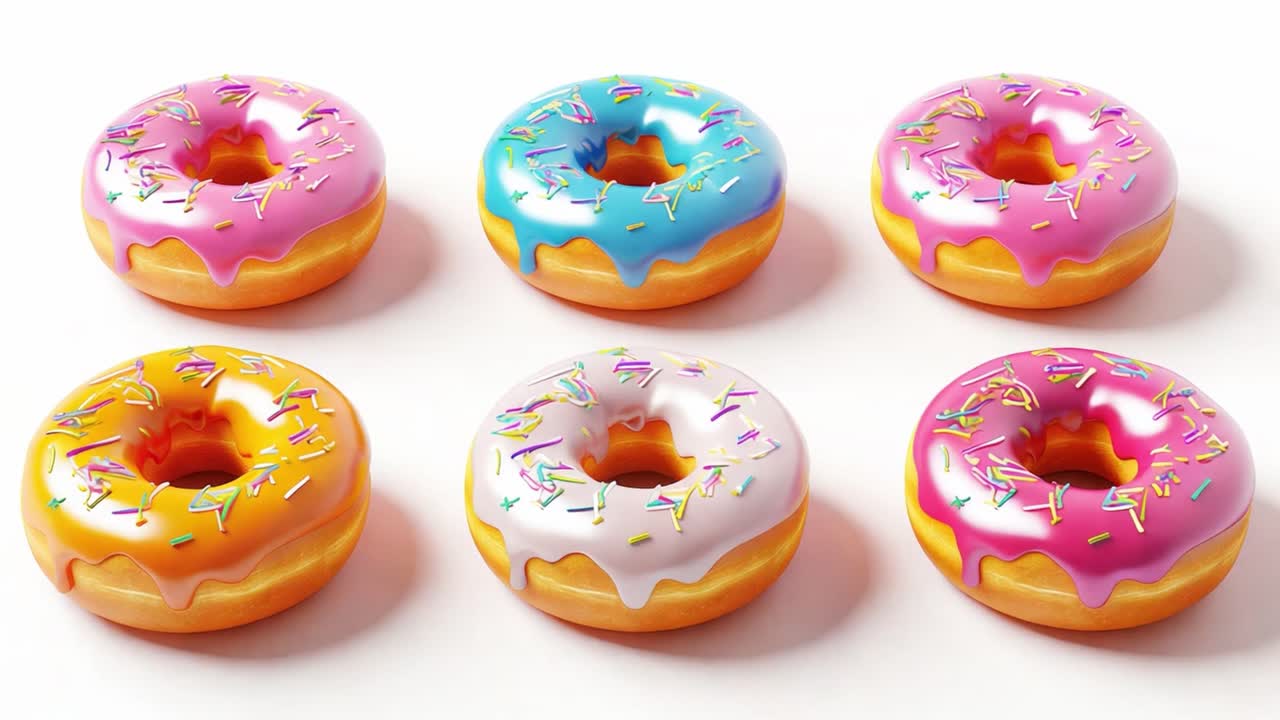 Colorful donuts with sprinkles
