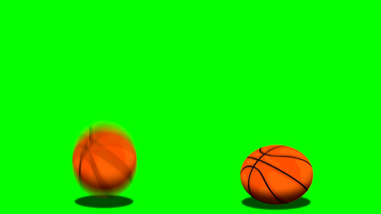 Bouncing ball on green screen