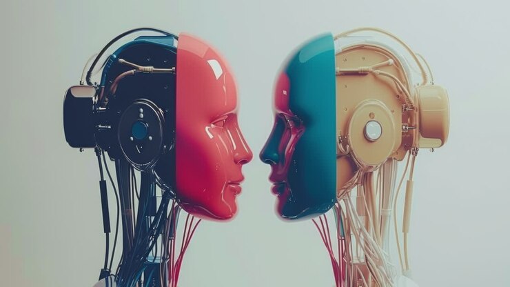 Cuffie tech da donna e visori VR futuristici realizzati con AI