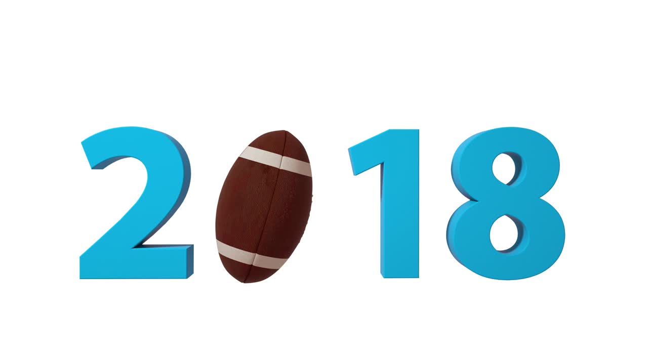 fondo de diseño de fútbol americano 2018 en un fondo blanco.