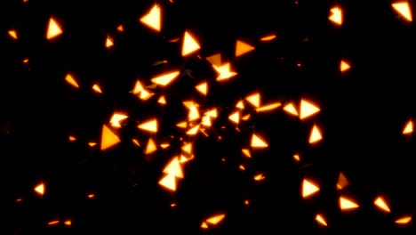 fondo abstracto con partículas y formas de oro