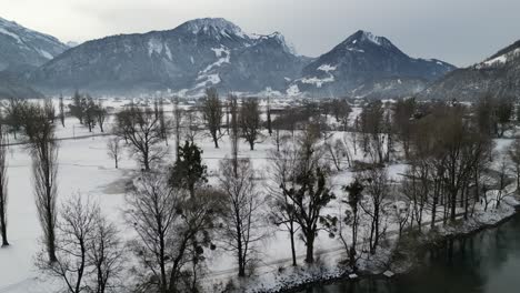 Walensee-Switzerland-forest-park-with-amazing-mountain-view-in-background