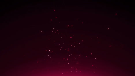 animation of purple shapes over blue rotating hexagon and light particles on black background