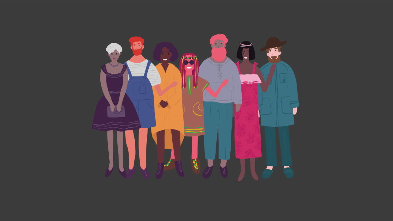 다양한 사람들의 그룹