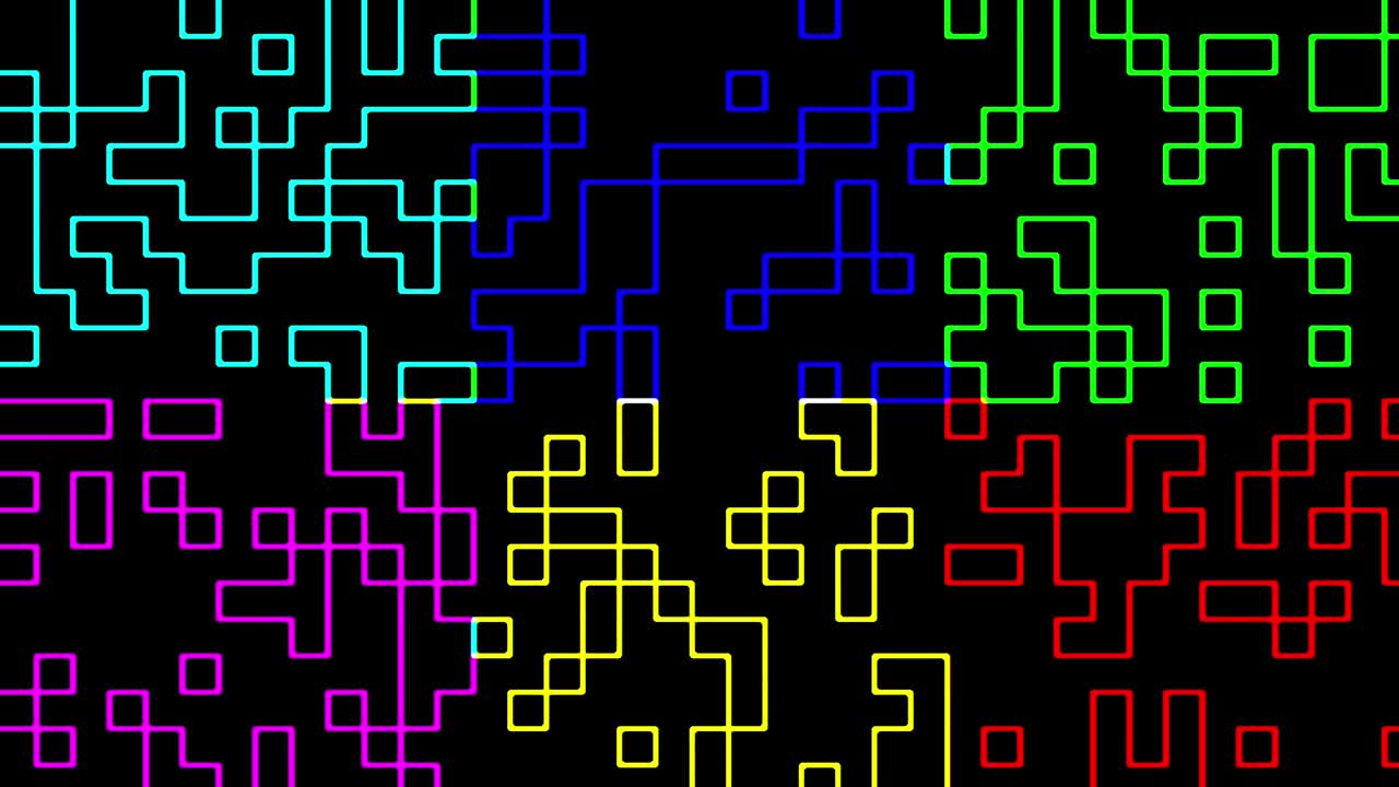 señal de cuadrados digitales multicolores